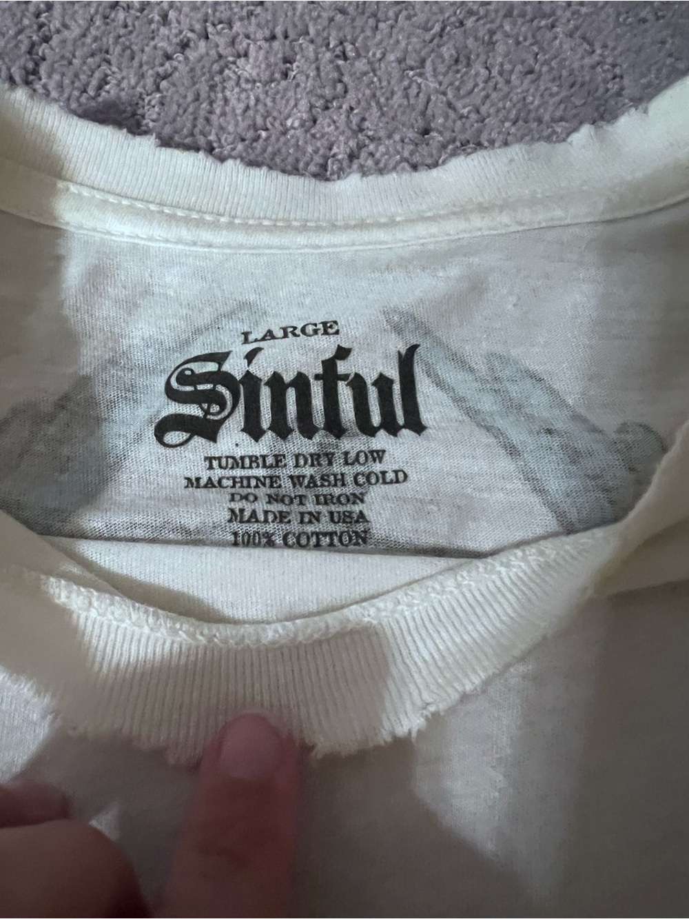 EUC! Lot of 4 “Sinful” By Affliction Brand Women’s Shirts Size Large - Picture 14 of 16